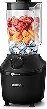 Philips Blender 3000 Series, ProBlend System, 1.9L Maximum Capacity, 1L Effective Capacity, 450W, 1 Speed Setting + Pulse, Plastic Jar, Black, (HR2041/01), Smooth blends with no lumps in 45 seconds*