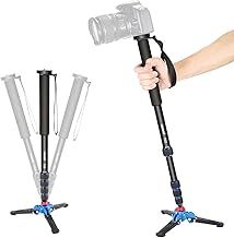 Neewer Extendable Camera Monopod with Detachable and Foldable Stand Base: Aluminium Alloy, Height of 52-168 cm for Nikon Sony DSLRs; Maximum Load of 5 kg