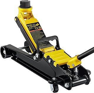 VEVOR 2.5 Ton Low Profile Steel Floor Jack, Single Piston Lift Pump - Lifts 85 mm-380 mm