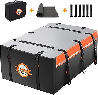 Car Roof Bag, Folding Roof Top Box Storage Bag Waterproof Roofing Rack Bag for Travel and Luggage Transport, Cars, Vans, SUVs, PVC (580L/1000D)