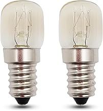 E14 Oven Bulb 300°C Heat Resistant, 230V T22 E14 Pygmy Oven Bulb Dimmable for AEG/Neff/Zanussi/Smeg/Bosch Oven, Microwaves, Salt Lamp, Fridge, Warm White 2700K, 2-Pack