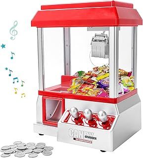 Trintion Mini Claw Candy/Sweet Grabber Machine for Kids Party Arcade Machine for Chocolate Small Toys Treats Claw Machine Game Prize Sweet Dispenser Grab Machine Coins Included (30.5cm x 22cm x 17cm)