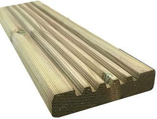 Pressure Treated Decking Board 100mm x 22mm (95mm x 19mm) (Pack of 5) (3.0m Lengths)