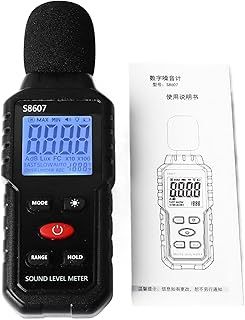 S8607 Decibel Meter, Digital Sound Level Meter, Noise Decibel Portable SPL Meter 30dB to 130dB MAX Data Hold with LCD Display Backlight Screen