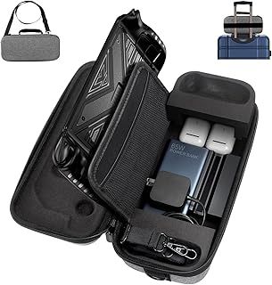 Größer Tragetasche für Steam Deck mit ultradicker Joystick-Abdeckung,Boffdock Reisetasche mit abnehmbarer EVA-Halterung für Steam Deck-Konsole und Zubehör – Tragetasche mit Gummiband und Rucksackgurt