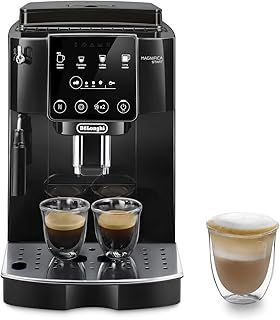 De'Longhi Magnifica ECAM222.20.B, Automatic Coffee Machine with Milk Nozzle, Bean to Cup Espresso Machine with 4 One-Touch Recipes, Soft-Touch Control Panel, 1450W, Black