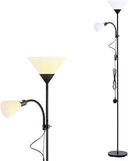 INMOZATA Standard Lamps Living Room, Uplighter Floor Lamp, Modern Mother & Child Tall Floor Lamp for Living Room, Bedroom, Lounge, Office(Bronze)
