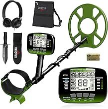 DR.ÖTEK Metal Detector for Adults & Kids Professional, Super Easy to Operate Waterproof Gold Detector, Pinpoint & Terrain Modes, One-Click Quick Matching, High Accuracy, 6 Modes, Lightweight, Green