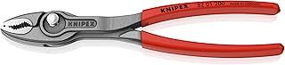 Knipex TwinGrip Slip Joint Pliers black atramentized, with non-slip plastic coating 200 mm 82 01 200 SB
