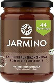 JARMINO Bone Broth Organic, Concentrate Beef Bone Broth440g, 44 Servings, Grazing & Grass-Fed Beef Stock, Keto Dairy Free Beef Broth Food