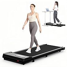 Bigzzia Walking Pad Treadmill, 3 in 1 Under Desk Treadmill, 2.5HP Treadmills for Home/Office with LED Display and Lightweight Design, Remote Control, Installation Free