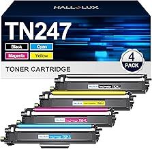 TN247 Toner Cartridge Compatible with Brother TN-243CMYK TN-247 Toner for Brother MFC-L3750CDW MFC-L3770CDW MFC-L3710CW DCP-L3550CDW DCP-L3510CDW HL-L3210CW HL-L3230CDW (Black, Cyan, Magenta, Yellow)