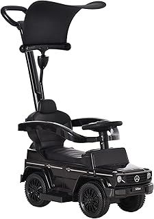 HOMCOM 3 in 1 Kids Children Ride on Push Car Toddler Sliding Car G350 Licensed Walker Foot to Floor Slider Push-Along with Horn Steering Wheel NO POWER Manual, Black