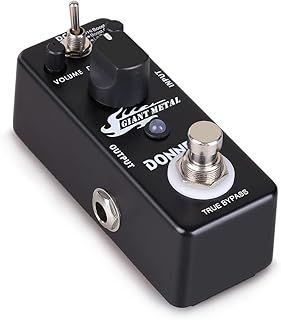 Donner Giant Metal Distortion Pedal -Boost Distortion for Electric Guitar, Pedalboards, 3 Modes, True Bypass