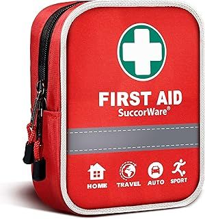 130 Pieces First Aid Kit with Hospital Grade Medical Supplies - Includes Emergency Blanket, Bandage - Great for Home, Outdoors, Office, Car, Travel, Camping, Hiking, Boating
