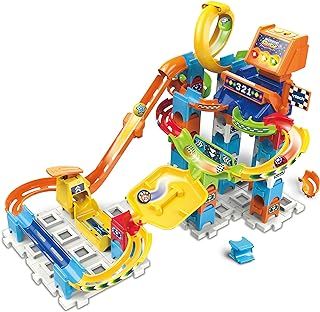 Vtech Marble Rush - Racing Set M200 E - Interactive Marble Run Set with Light and Sound, Exciting Track Elements, Assembly Options and Guides - For Children Aged 4-12 Years