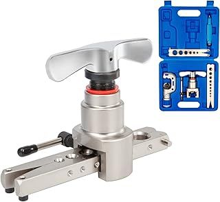 Flaring Tools Set 2 Flaring Bar for 15 Dies Sizes Eccentric Cone Refrigeration HVAC with Tube Cutter and Reamer