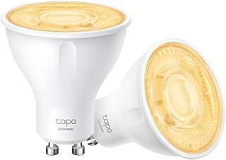 Tapo Smart GU10 Led Bulbs, Dimmable Wi-Fi LED Spotlight Bulbs, 2700 K Warm Light, Remote Control, Energy Saving, Works with Alexa & Google Home, No hub required Tapo L610(2-pack) [Energy Class D]