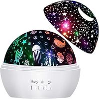 Moredig sensory lights, 4 Projection Themes Baby Lights Projector with 96 Lighting Modes, 360°Roating baby night light kids,baby sensory toys 0 6 months,sensory toys for babies, Baby Girl Gifts- White