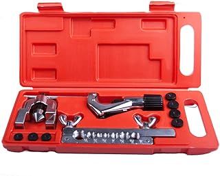 Wostore Double Flaring Tool Kit for 3/16"-5/8" 7 Dies Automotive Line Tubing Cutter with Replacement Blade and Remear