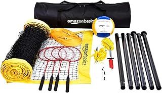 Amazon Basics Volleyball Badminton Combo Complete Set