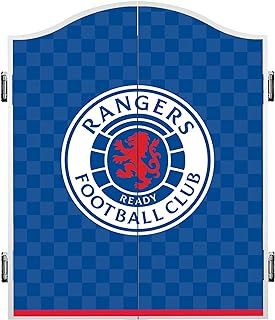 FOCO Officially Licensed Glasgow Rangers Football Club Darts and Dartboard Cabinet, Blue, Multiple Designs