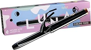 Luna Hair Curler 25mm | Long Barrel Curling Tongs with 5 Precise Heat Setting from 150°C to 230°C | Ceramic Coating Curling Wand with Fast Heat-Up & Auto Shut Off for All Type of Hairs
