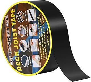 BHSDZX Joist Tape Waterproof Seal Deck Tape Joist 5cm x 10m Self-Adhesive Flashing Tape Butyl Joist Tape for Repairing Wood Decks Building Protect