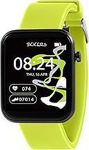 Tikkers Kids Series 13 Smart Watch with Fitness Tracker, Alarm Clock, Camera, GPS Connection, Heart Rate Monitor, Step Counter, Touch Screen, Lime Green Silicone Strap