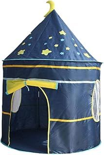 Childrens Teepee Play Tent With Floor Mat, Easy Installation Yurt Style Moon Stars Pattern Kids Castle Play Tent For Indoor And Outdoor Games Childrens tent(Starry sky)