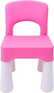 Kid's Plastic Chair with Curved Backrest for Home & Garden, Children's Assembleable Seat Furniture, Maximum Weight 100kg/220lb, Pink
