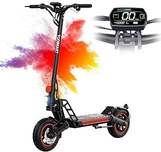 Electric Scooter, 40-80 km Range, 48V 10.4/20.8Ah Battery, 10 inch Off-Road Tires, Electric Scooter Adult 150 kg Load Capacity, Double Suspension, TODIMART Series Folding Escooter