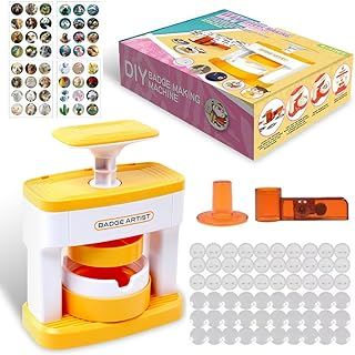 Lotvic Badge Making Kit for Kids, 55mm Badge Making Machine with 48 Pcs Button Parts, Cute Stickers, Circle Cutter, Kids Button Maker Machine, Fun DIY Badge Maker (Badge Making Kit)