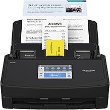 ScanSnap iX1600 Black Document Scanner 5GHz - Desktop, Double Sided with WiFi, Touchscreen, USB 3.2, ADF, Standard Sizes : A4, A5, A6, B5, B6, Business Card, Post Card, Letter, Legal and Custom Sizes