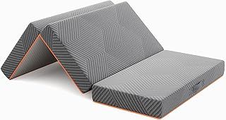 Vesgantti Folding Mattress Small Single Size 75x190cm, 10CM Gel Memory Foam Foldable Mattress Tri-fold for Travel, Camping, Guest Bed - Grey, CertiPUR-US Certified
