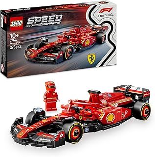 LEGO Speed Champions Ferrari SF-24 F1 Race Car Toy with a Collectible Formula 1 Driver Minifigure - Model Kits for 10+ Year Old Boys & Girls or Adult Motorsport Fans 77242
