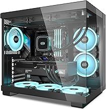 PCCOOLER CPS C3T500 AIRFLOW Mid-Tower ATX/M-ATX/ITX Case, Pre-installed 6 120mm PWM ARGB Fans,Column-Free Design,270° Full View Tempered Glass,360MM Radiator&400MM GPU Support,Easy Installation,BK