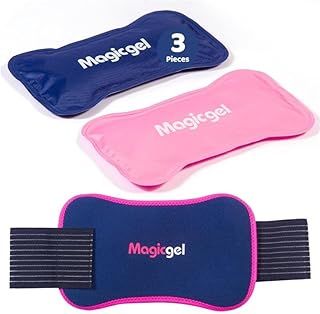 Ice Packs for Injuries Reusable (3 Pieces) | Flexible Wrap Around Gel Ice Pack Knees, Back, Shoulders, Arms and Legs (11" x 5.5") | Hot and Cold Compress Cold Packs for Injuries