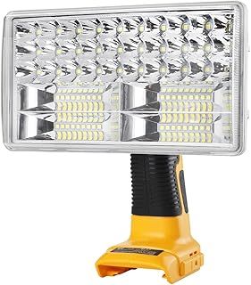Hipoke Cordless LED Work Light with USB Port Compatible with Dewalt 18V Lithium Battery, 30W 3300LM Multi-Functional Outdoor Flashlight,Jobsite Light,110 Degree Pivoting Zinc Alloy Head