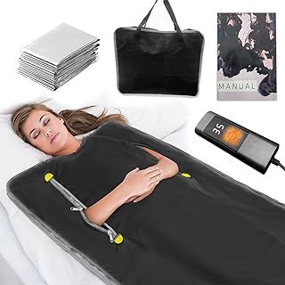 Infrared Sauna Blanket for Relaxation and Detoxification, Portable Sauna Blanket with Handheld Controller and Storage Bag, Home Sauna Blanket