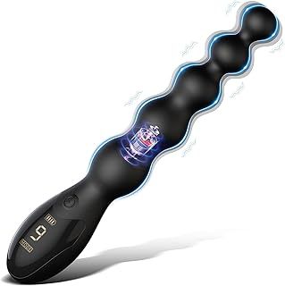 Anal Beads Vibrating Butt Plug - Male Sex Toys Prostate Massager Anal Toys, Adult Toys Anal Plugs Vibrators Graduated & Display Design Sex Toy Men & Women with 9 Vibration Modes