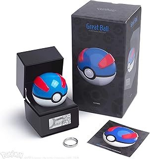 Original Poké Ball Authentic Replica - Realistic, Electronic, Die-Cast Poké Ball with Display Case Light Features – Officially Licensed by Pokémon