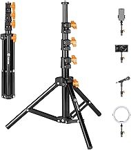 TARION Photography Light Stand Tripod - 51"/130cm Mini Lighting Stand Lightweight Travel Tripod Stand Support 4-Section for Table Floor Studio Led Light Panel Ring Light Reflector Softbox Flash TLS-01
