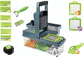 15-in-1 Vegetable Chopper and Mandoline Slicer - Effortless Meal Prep - Onion Chopper, Potato Chipper - Kitchen Tools & Gadgets