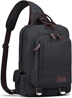 S-ZONE 14 Inch Laptop Shoulder Backpack Messenger Single Chest Sling Cross Body bag Diagonal Gym Sack Satchel Outdoor for Men