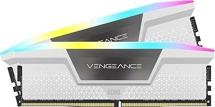 CORSAIR VENGEANCE RGB DDR5 RAM 32GB (2x16GB) 5200MHz CL40 Intel XMP iCUE Compatible Computer Memory - White (CMH32GX5M2B5200C40W)
