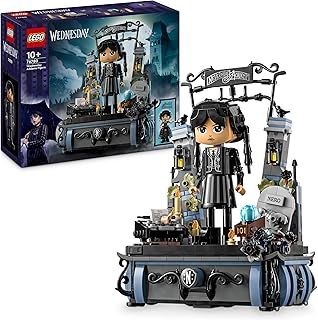 LEGO Wednesday Addams Figure Set, Collectible Building Toy for Kids, Includes 2 Faces & Outfits, plus Classic Character Thing for Creative Role Play, Birthday Gift for Girls and Boys 76780