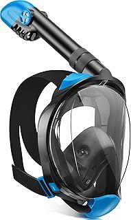 X99 Snorkel Mask, Full Face Snorkel Mask Adult 180 ° Panoramic View with Detachable Camera Mount, Anti-fog Anti-leak Snorkel Mask Full Face Dry Top Foldable Diving Mask for Men Women