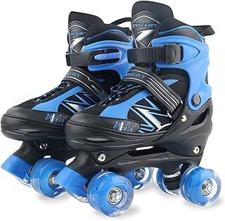 MGY Roller Skates Boys and Girls, Children Roller Skates with All Wheels Lighting Up, Adjustable Roller Skates for Kids Indoor Outdoor Sports