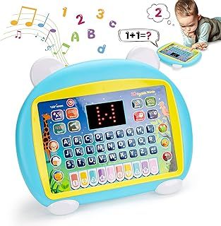 1-2-3 Year Old Girl Boy Gifts-Toddlers Learning Toys for 2-5 Year Old Girls Boys Birthday Presents Gift for Kids Boy Age 1-2-3-4 Year Old Toddler Tablet Interactive Educational Toy Laptop for Kid Game